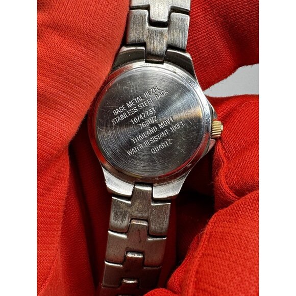 Anne Klein Ladies Two Tone 100 Ft Water Resistant Rhinestones Working 6.1/4" - Picture 4 of 7